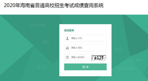 海南省考试成绩查询系统,便捷高效，助力学子了解成绩